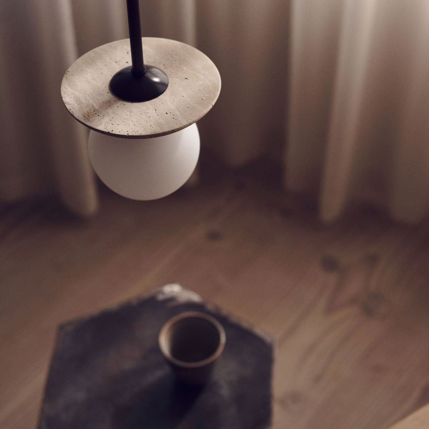 Orbit Stone Pendant Light gallery detail image