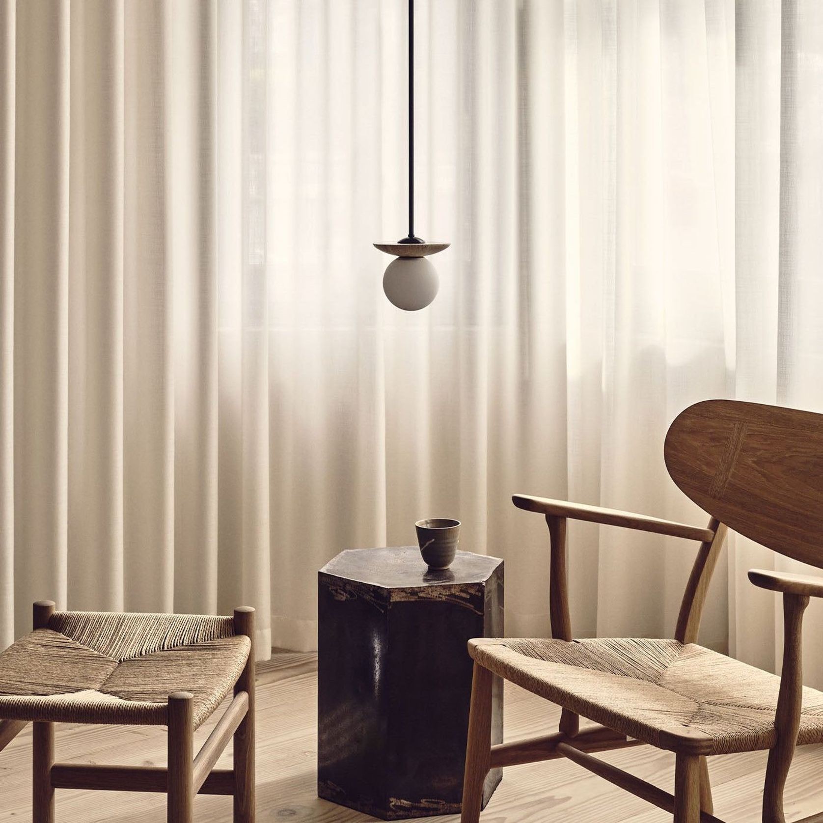 Orbit Stone Pendant Light gallery detail image
