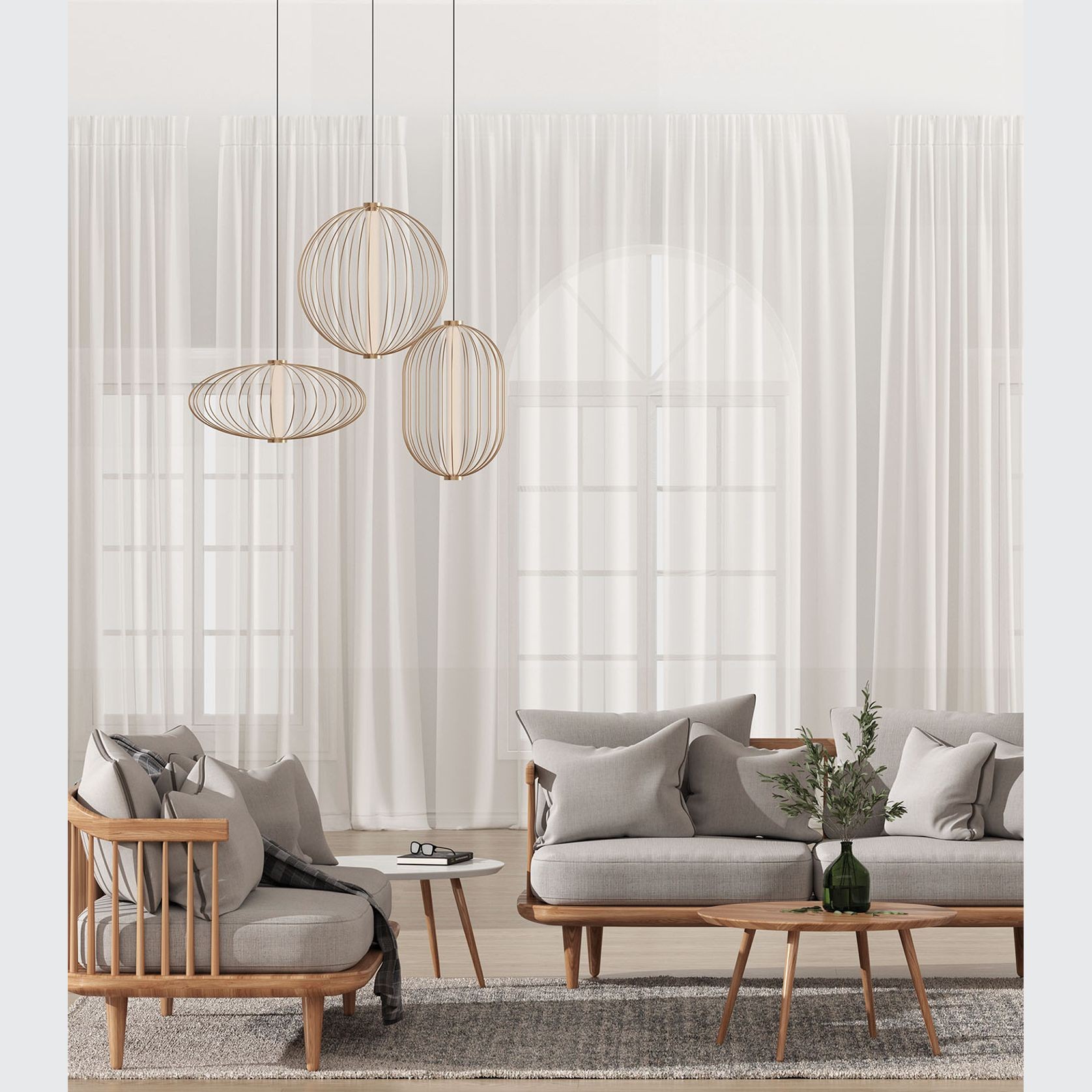 Pepo Brass Pendant Light gallery detail image