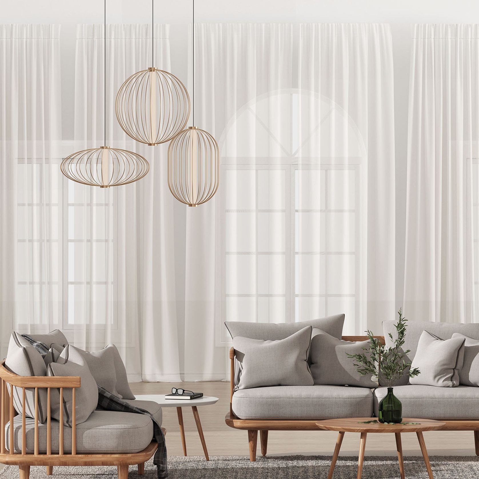 Pepo Brass Pendant Light gallery detail image