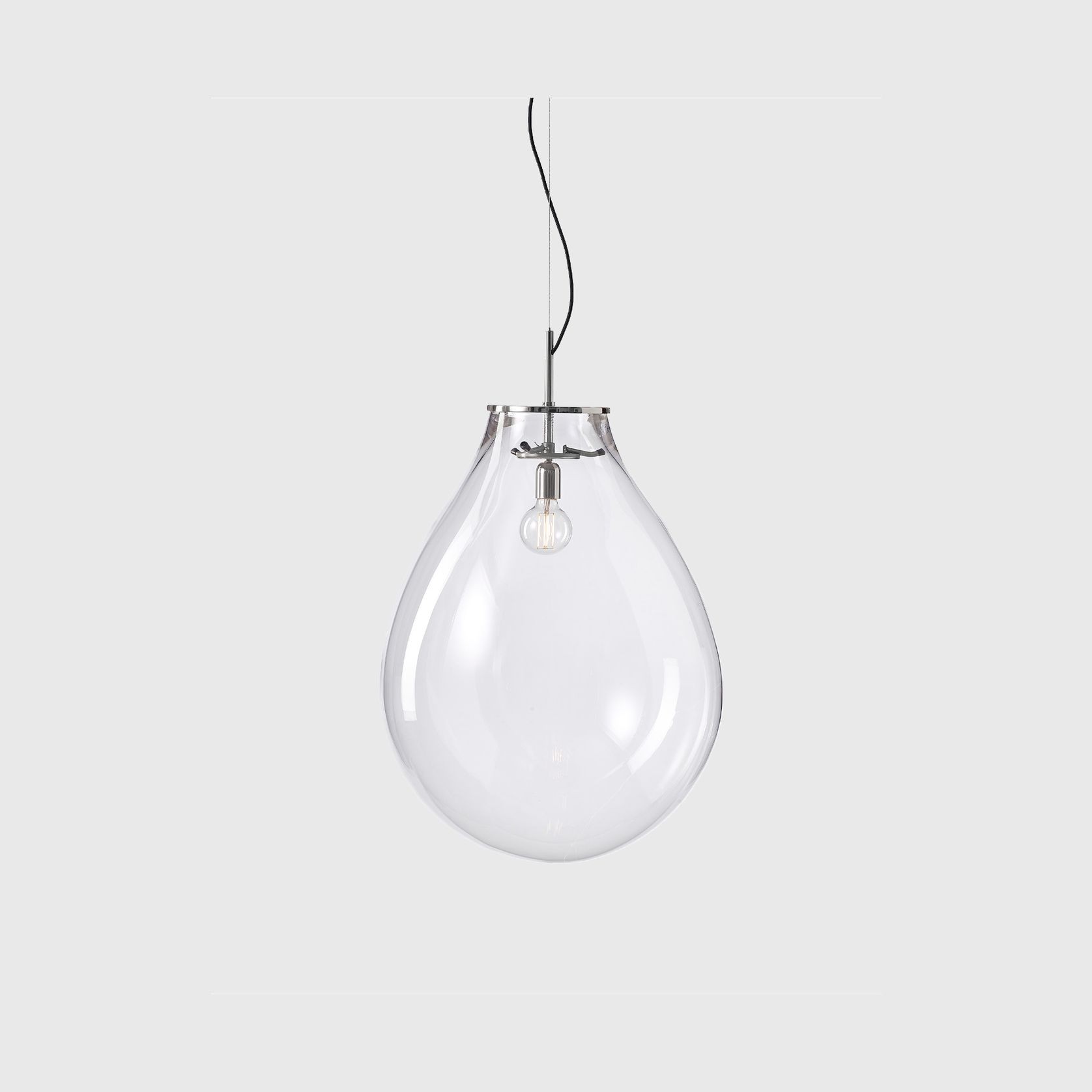 Tim Silver Pendant Light gallery detail image