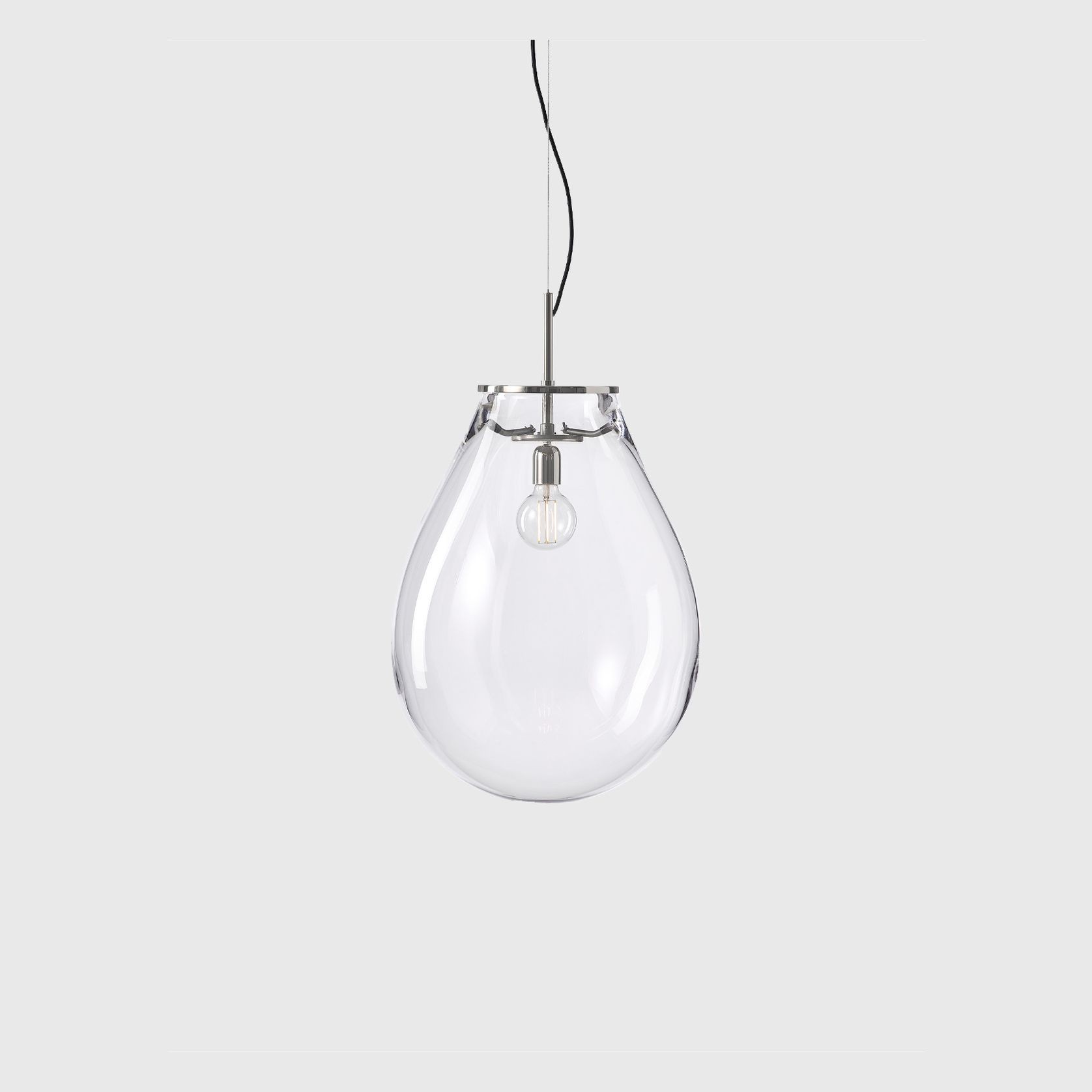 Tim Silver Pendant Light gallery detail image