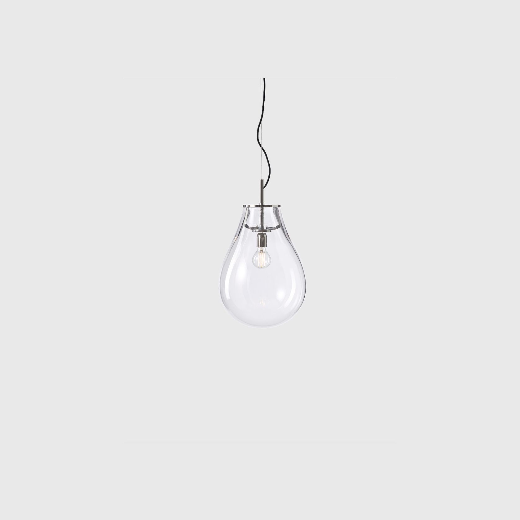 Tim Silver Pendant Light gallery detail image