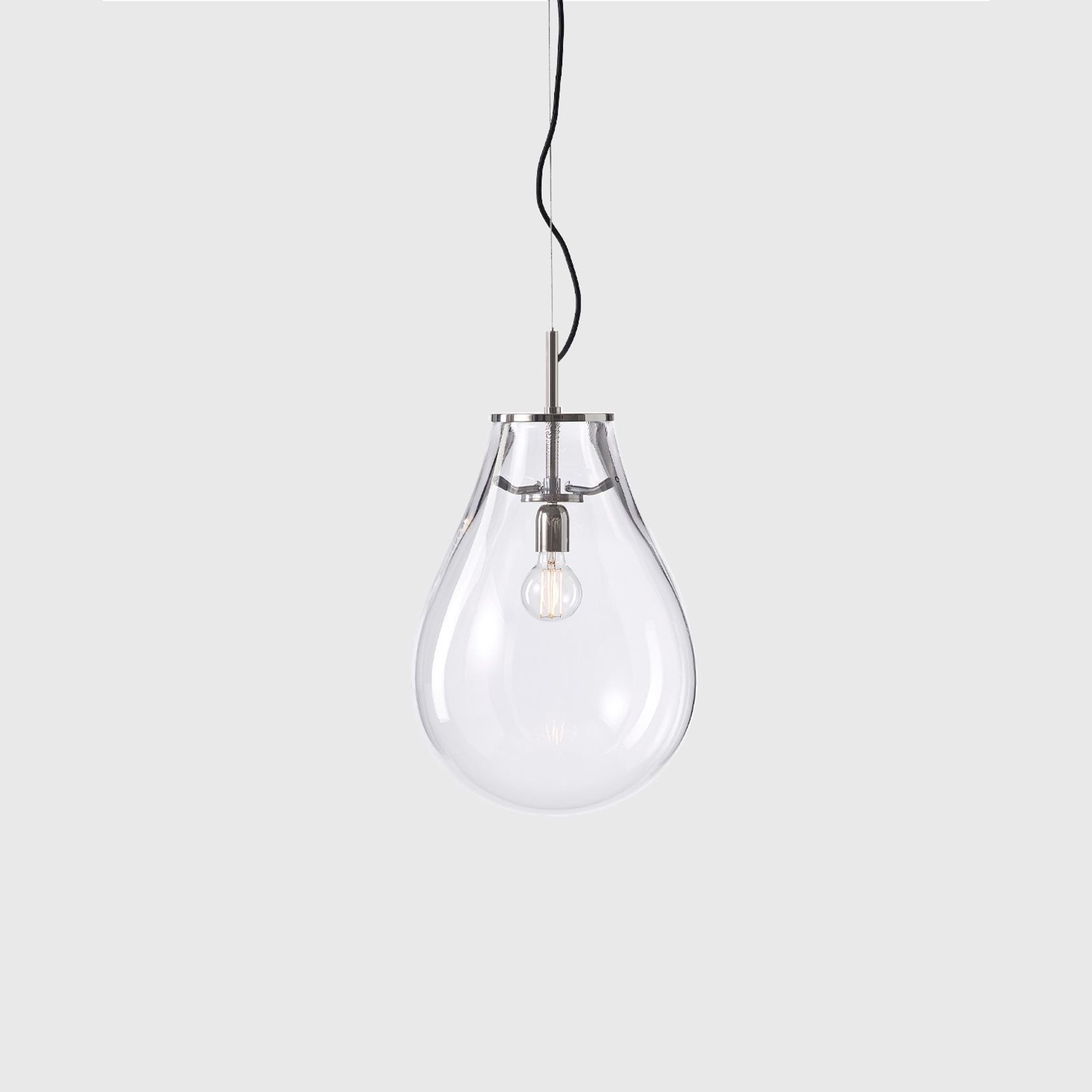Tim Silver Pendant Light gallery detail image