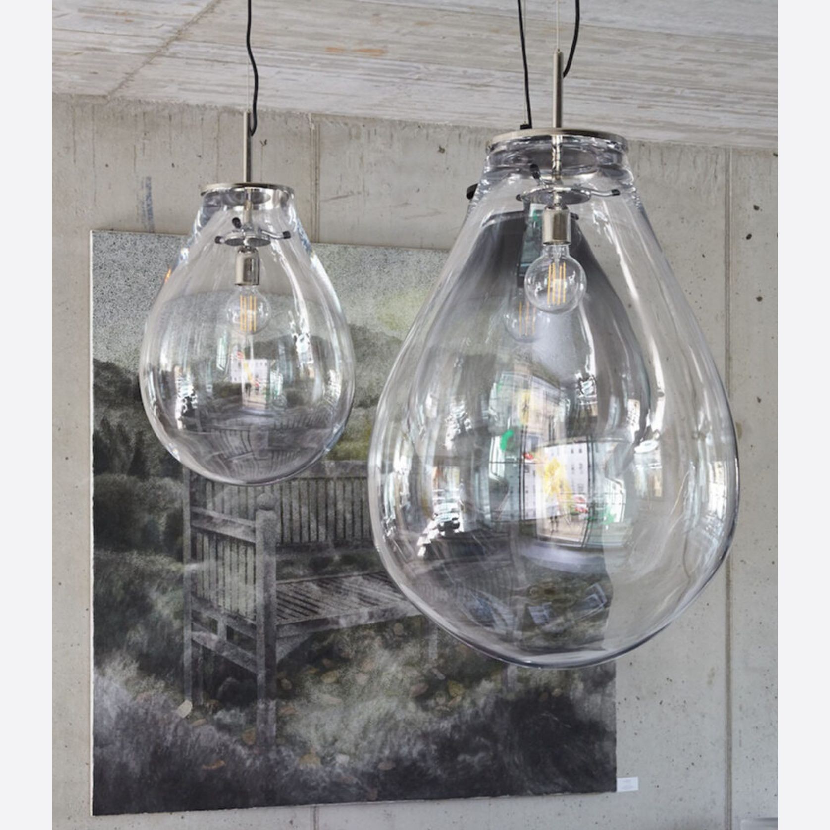 Tim Silver Pendant Light gallery detail image