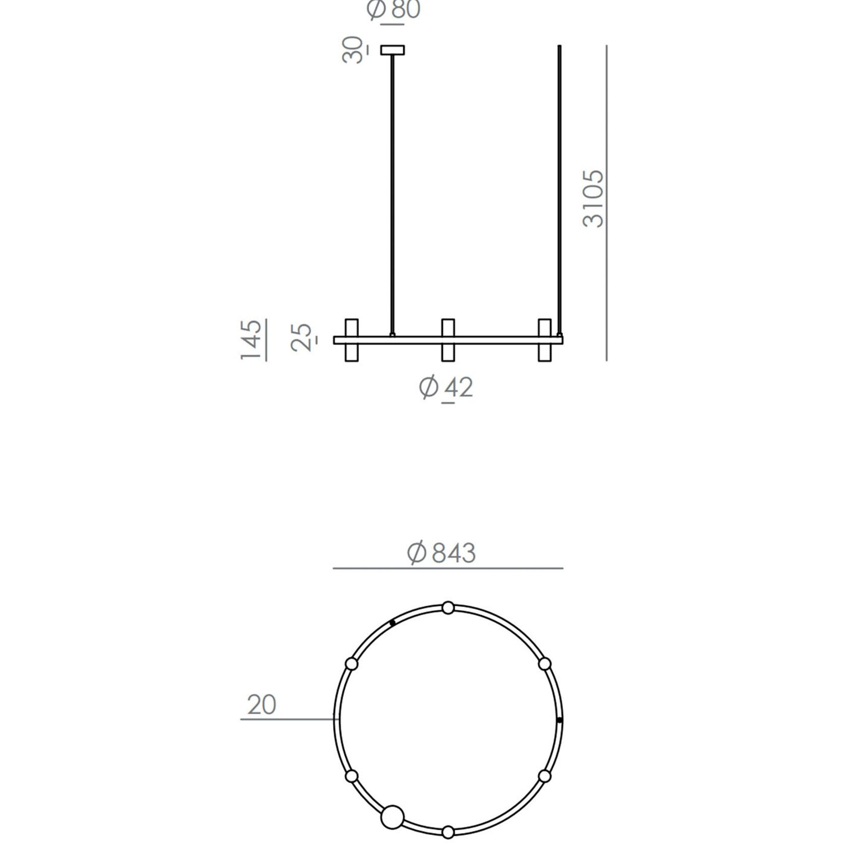 Tura 12lt Pendant Light gallery detail image
