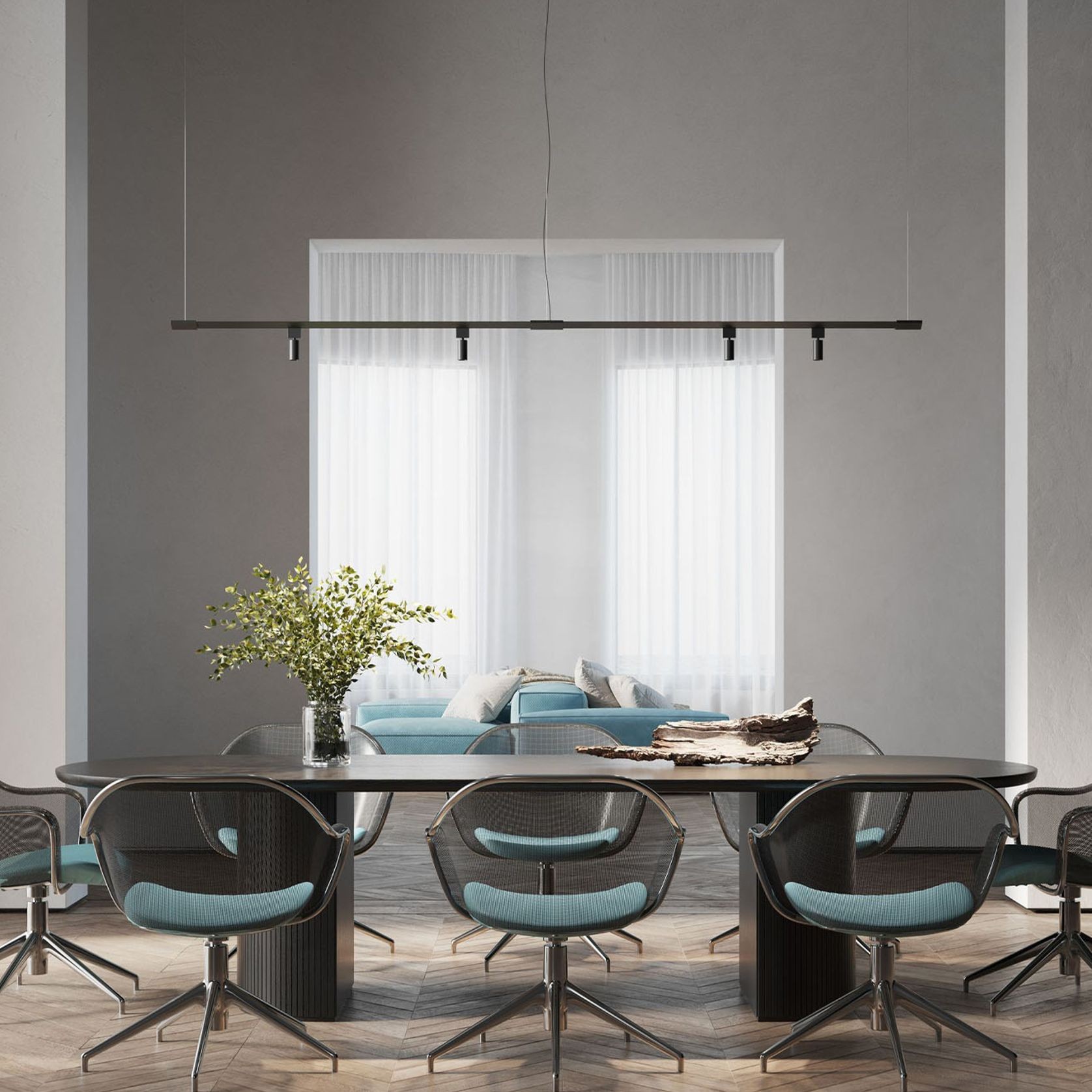 Turn It Linear Pendant Light gallery detail image