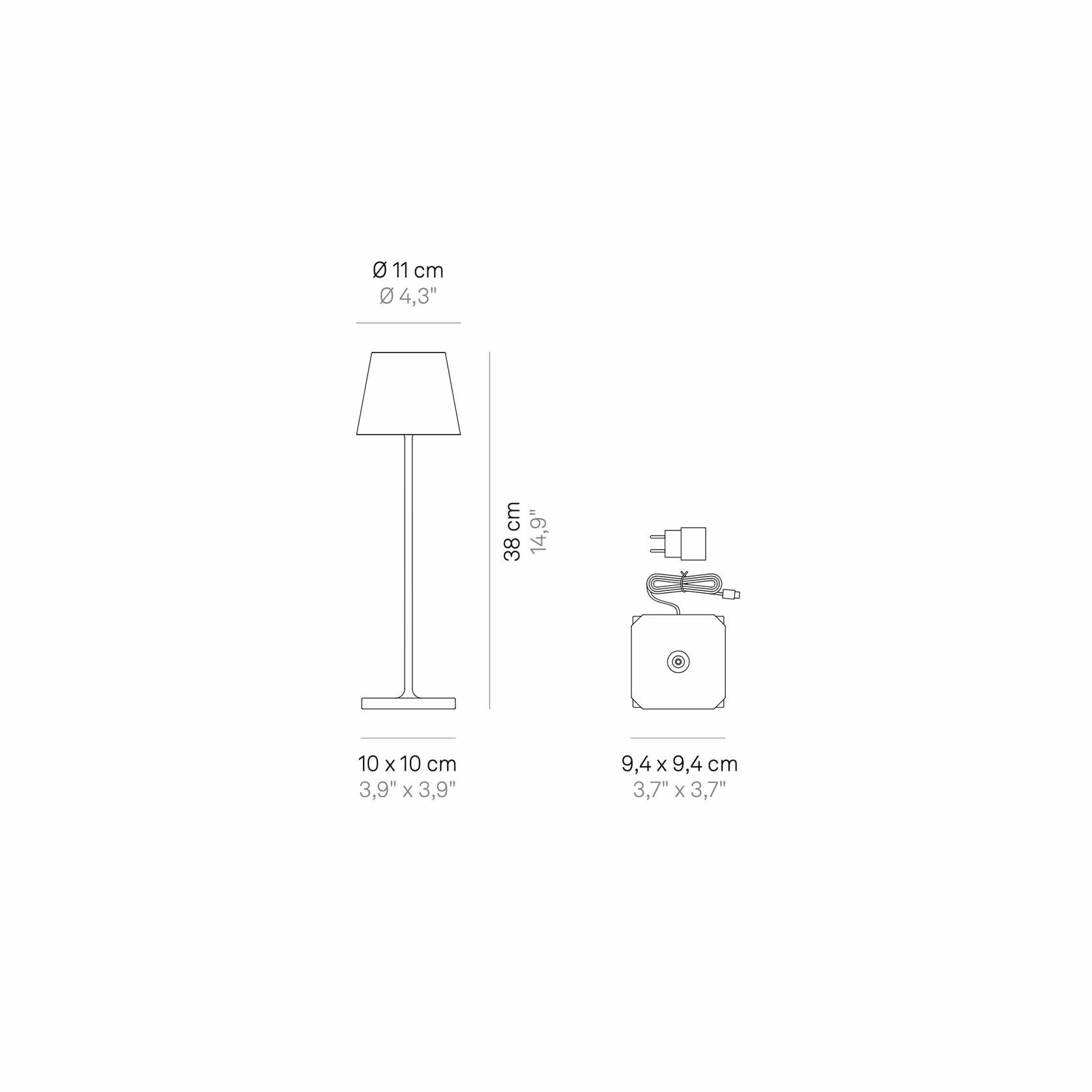 Poldina Metallic Table Lamp gallery detail image