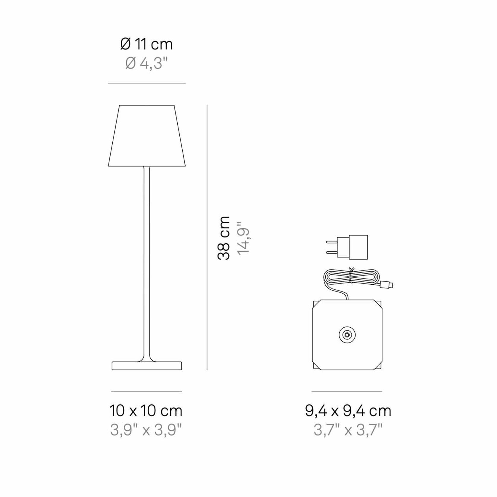 Poldina Metallic Table Lamp gallery detail image
