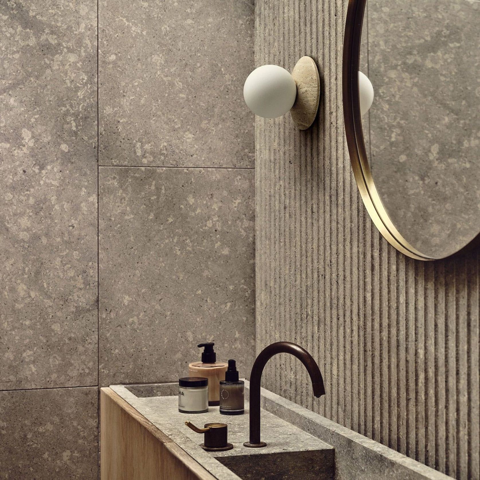 Orbit Stone Wall Light gallery detail image