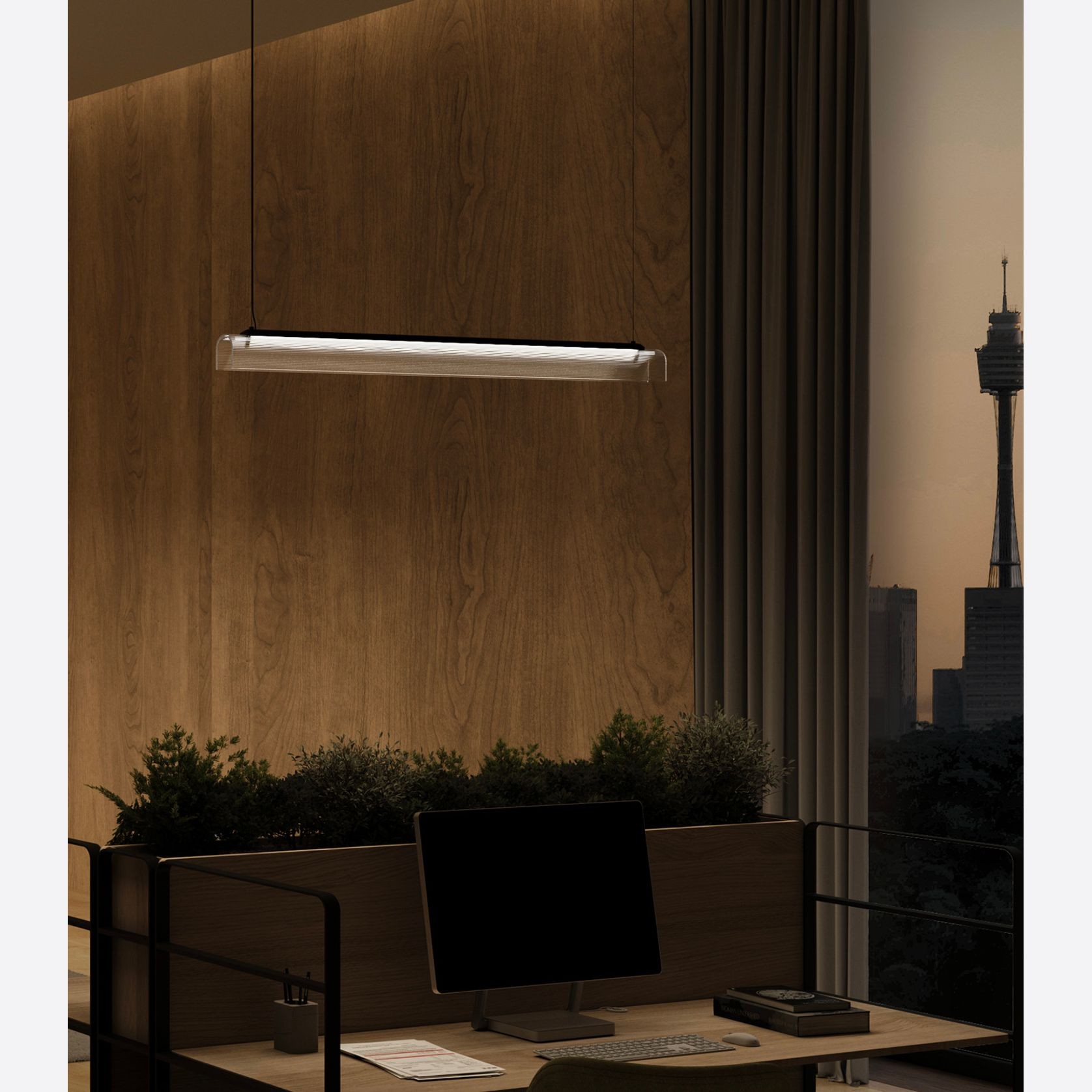 Edge Linear Pendant Light gallery detail image