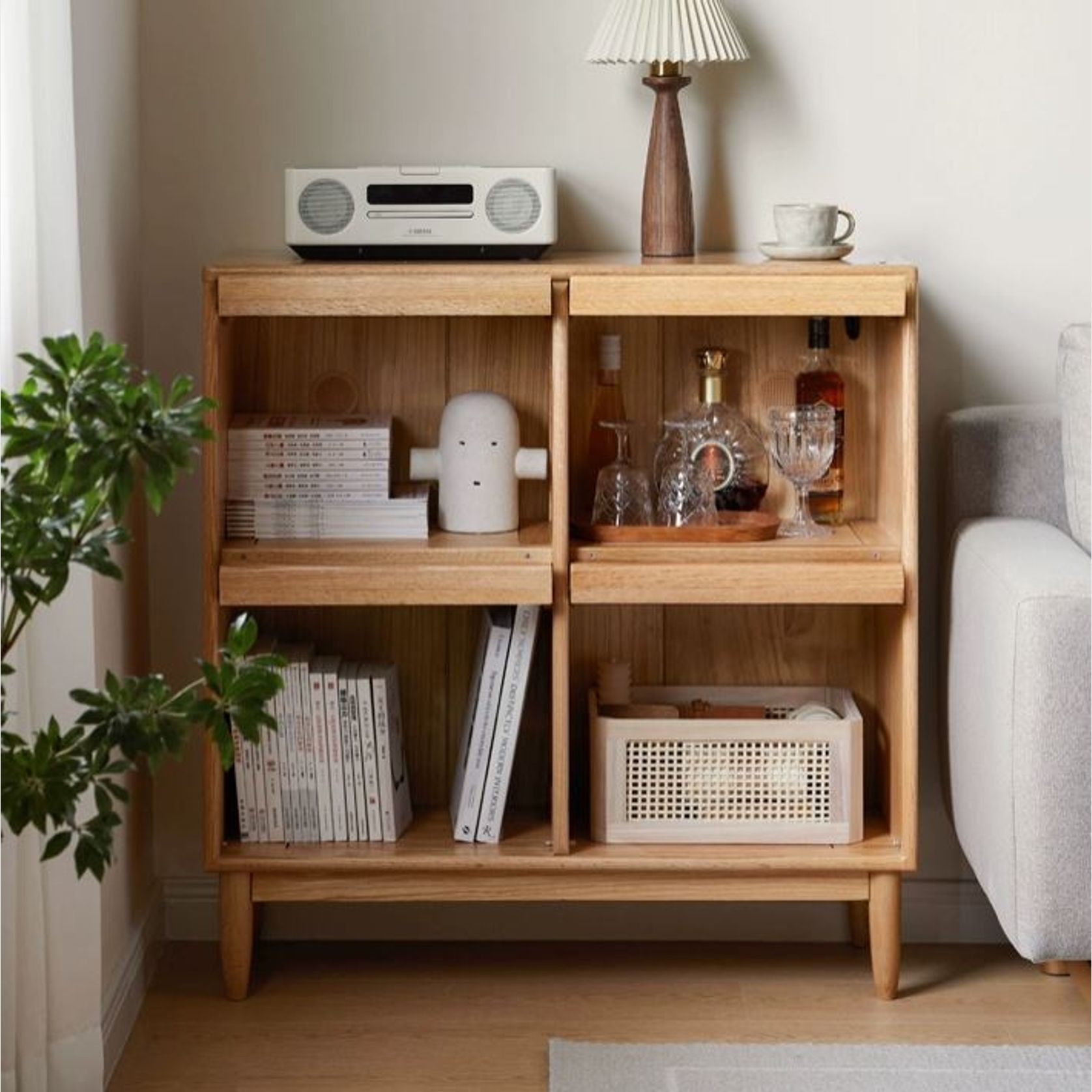 Lima Natural Oak Small Sideboard gallery detail image