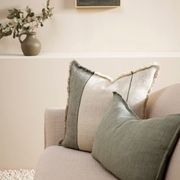 Baya Frankton Linen Cushion - Sage gallery detail image