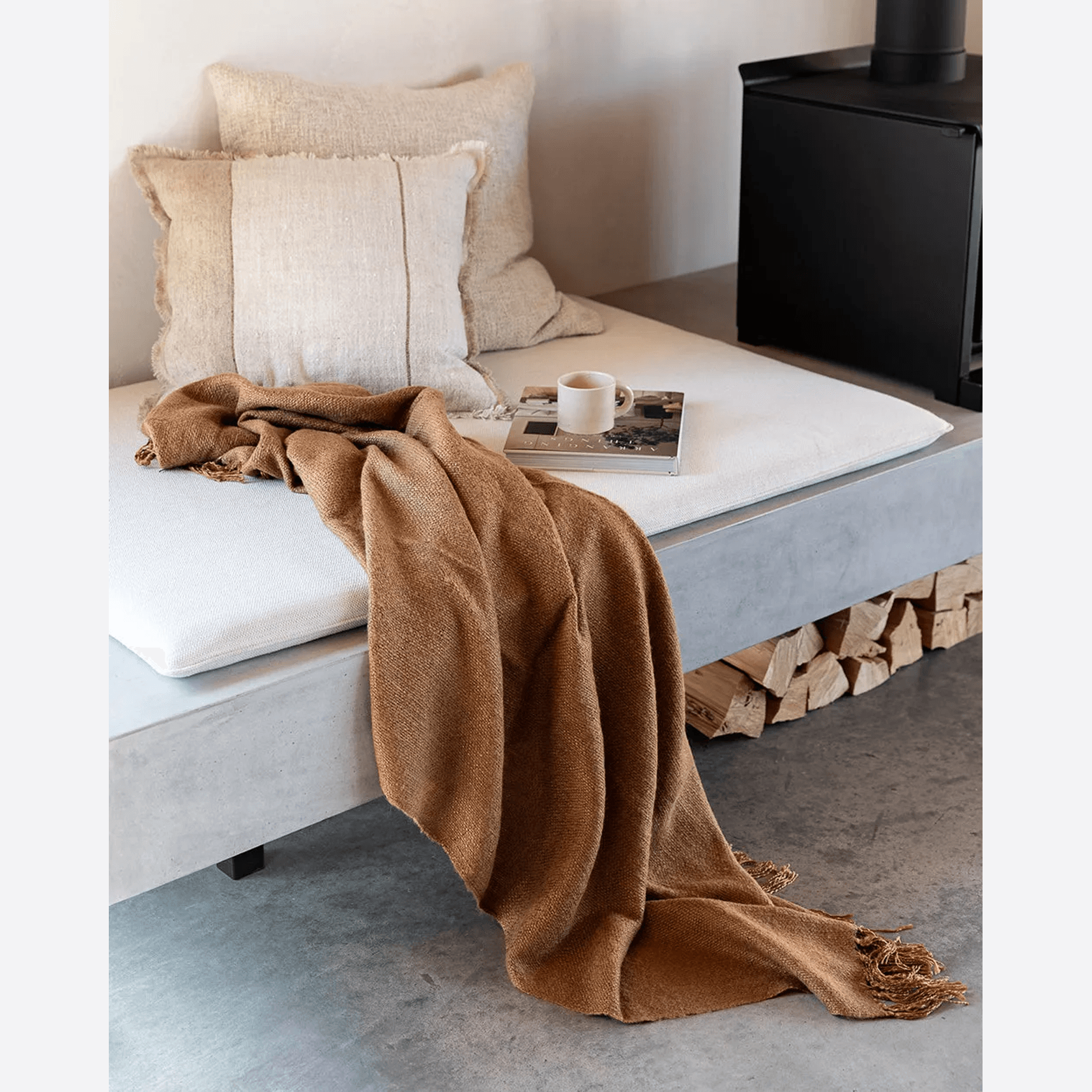 Baya Frankton Linen Cushion - Sand gallery detail image