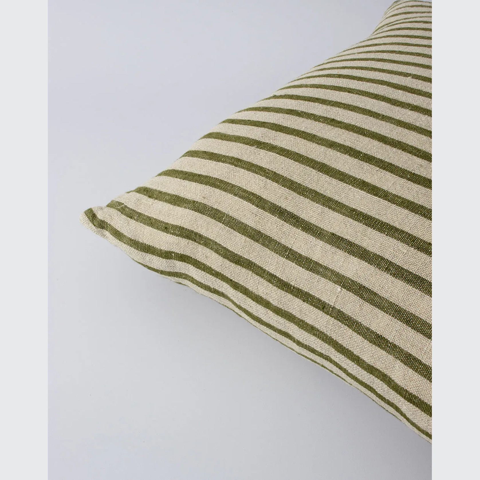 Baya Spencer Cushion - Khaki/Natural | 100% Linen gallery detail image