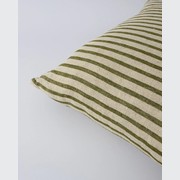 Baya Spencer Cushion - Khaki/Natural | 100% Linen gallery detail image