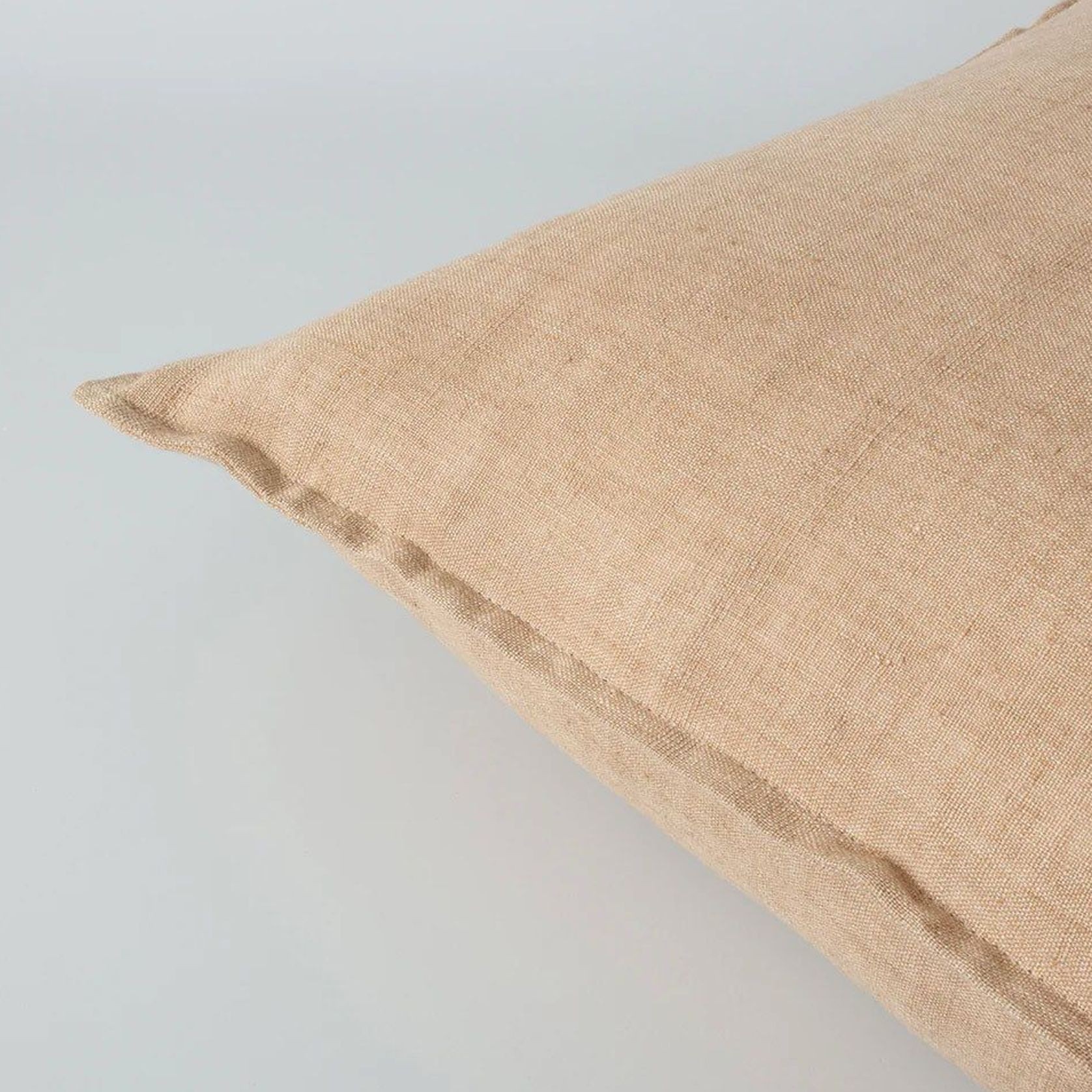 Baya Arcadia Handwoven Linen Cushion - Toasted Coconut gallery detail image