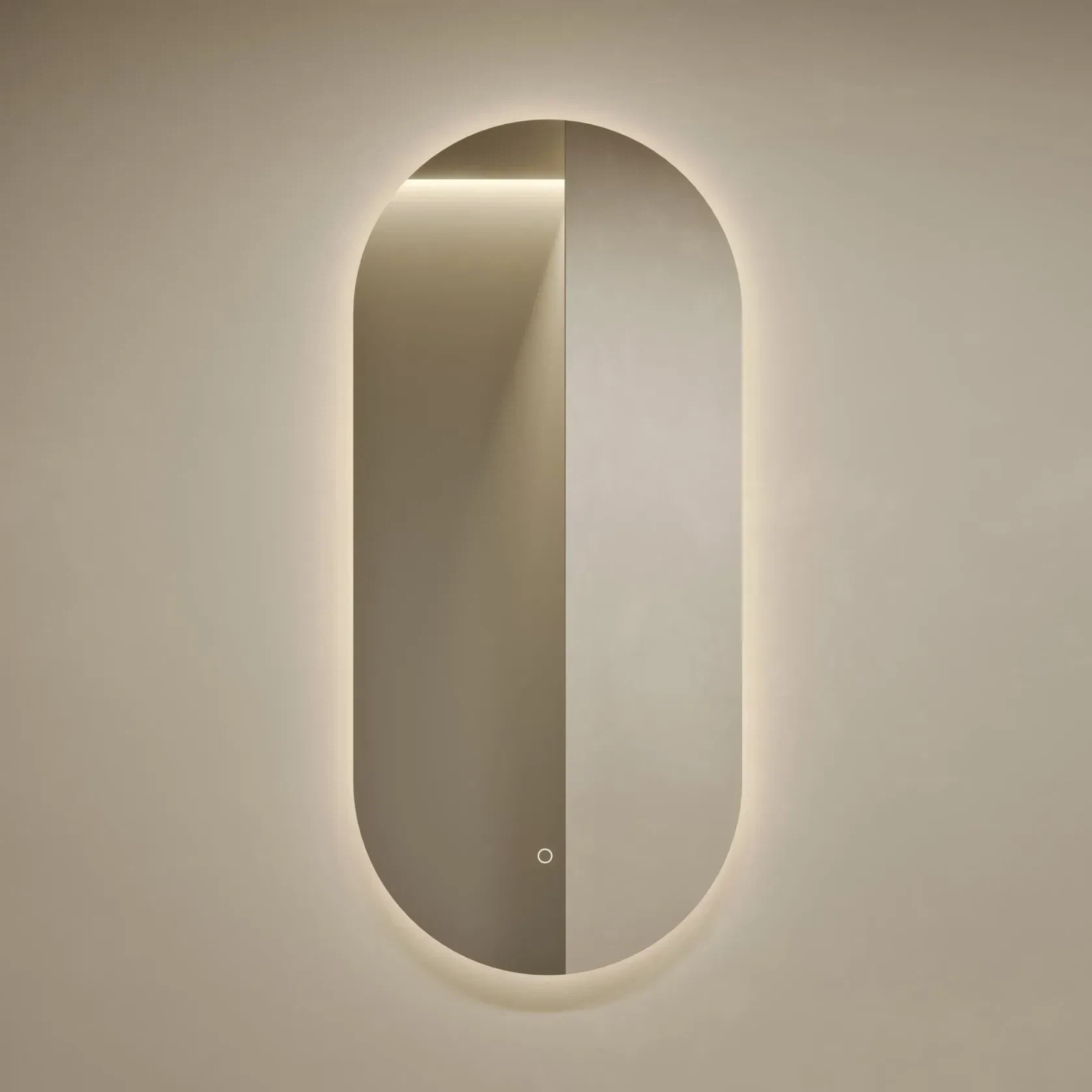 Lume LED Oval Bathroom Mirror | 1100 x 500 gallery detail image