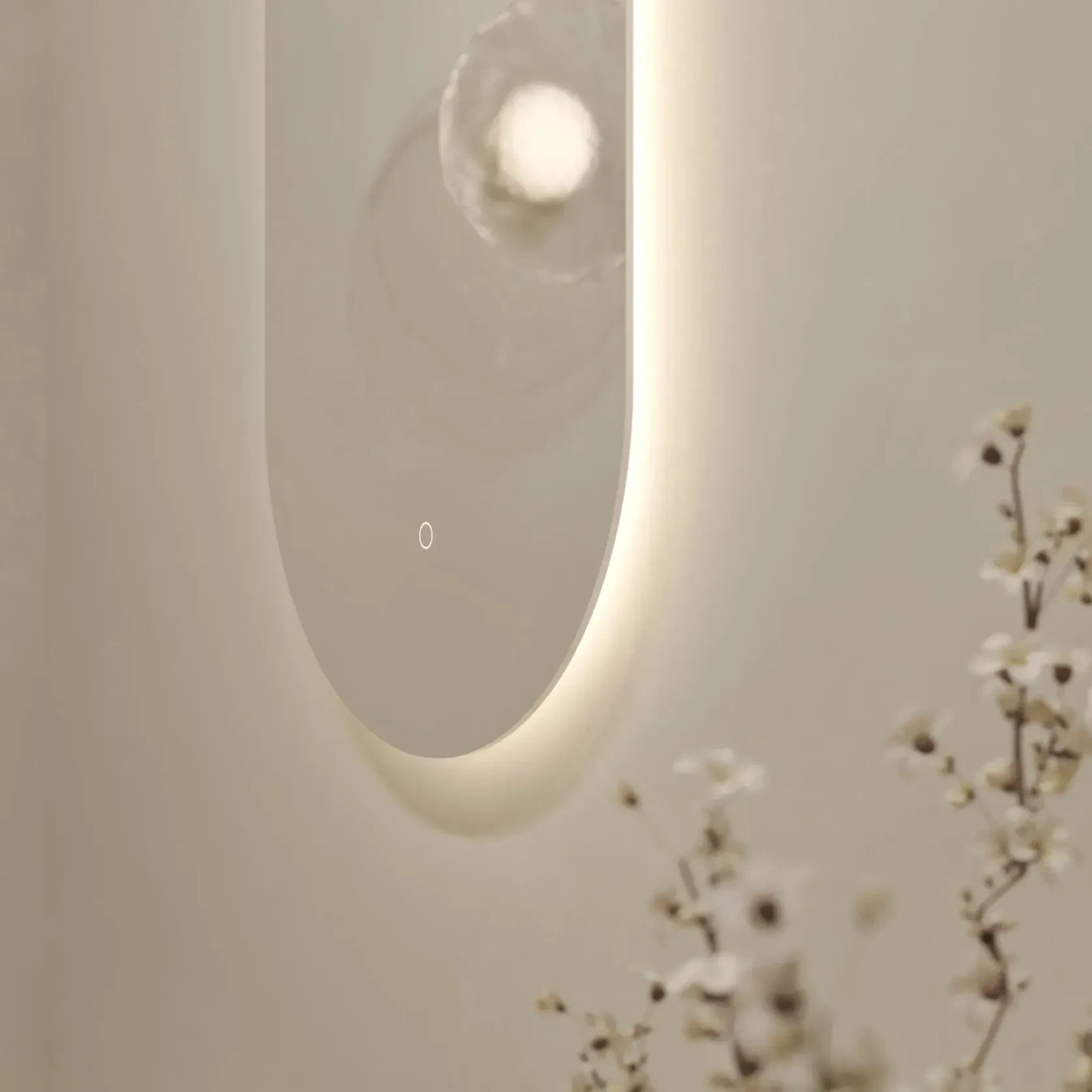Lume LED Oval Bathroom Mirror | 1100 x 500 gallery detail image