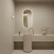 Lume LED Oval Bathroom Mirror | 1100 x 500 gallery detail image