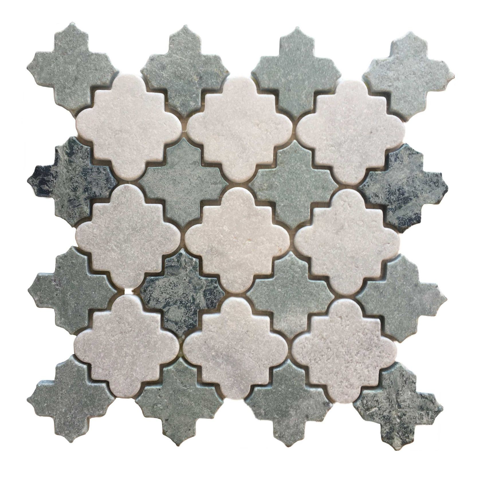 Luxor Mosaic - Tumbled Peacock And Carrara gallery detail image