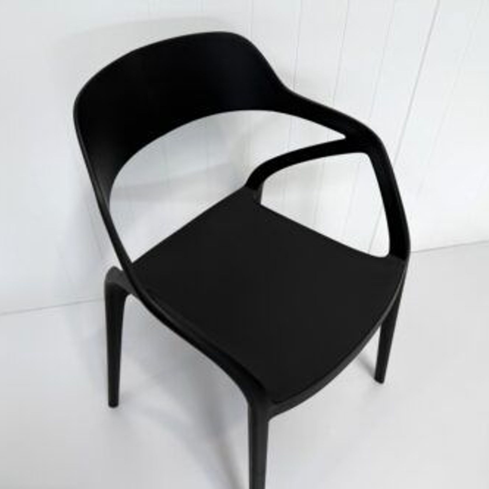 Lyra Resin Dining Chair - Black gallery detail image
