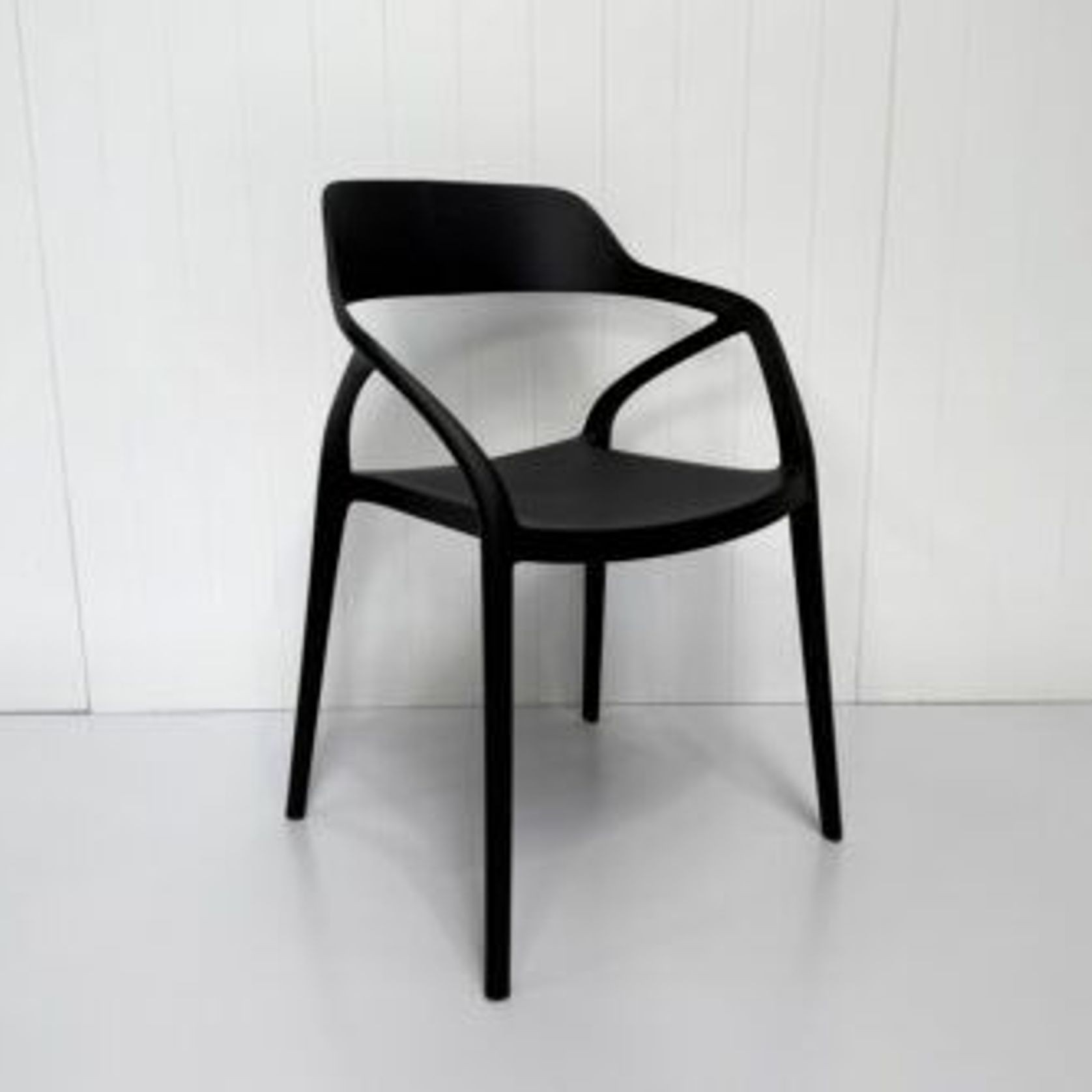 Lyra Resin Dining Chair - Black gallery detail image