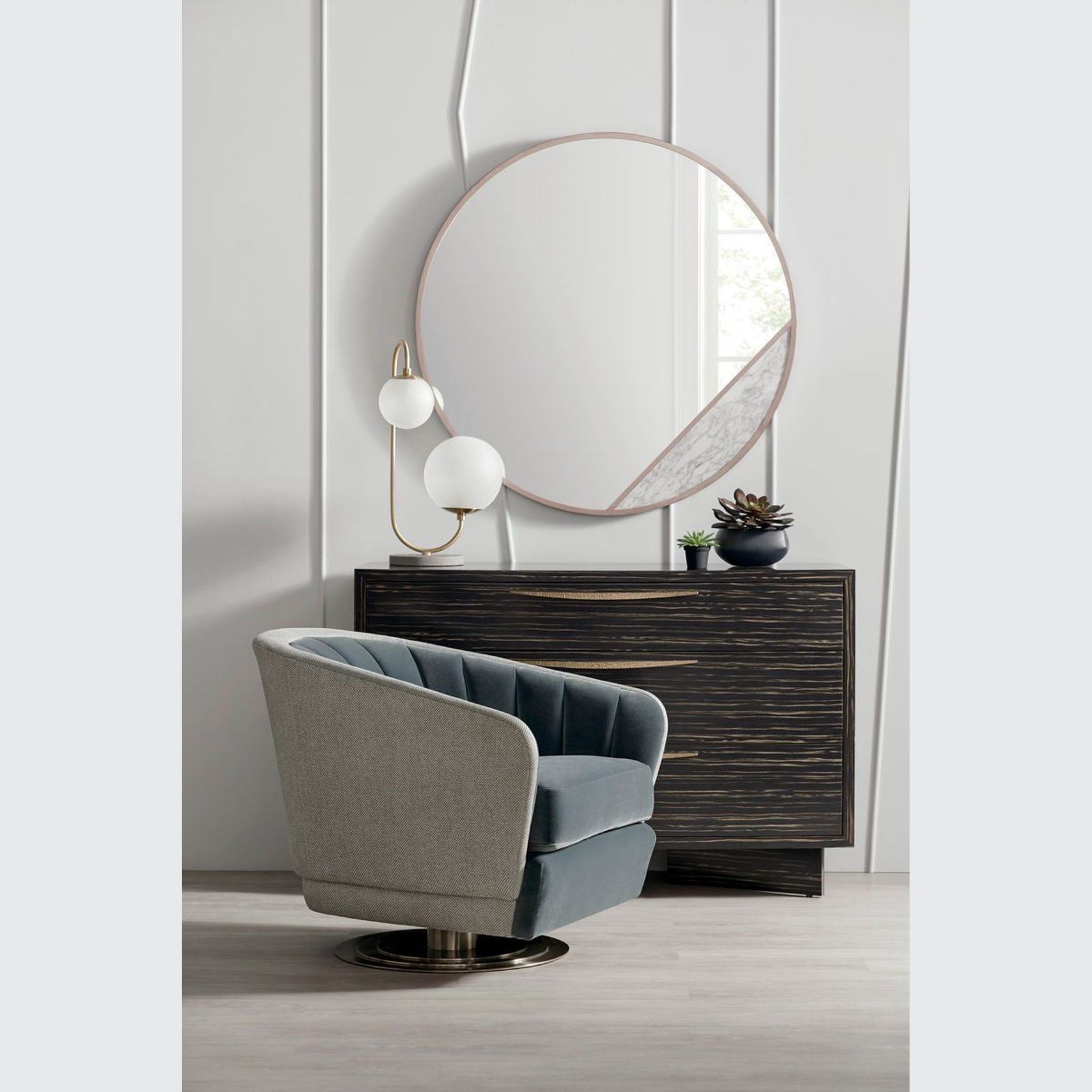Modern Edge Concentric Swivel Chair gallery detail image