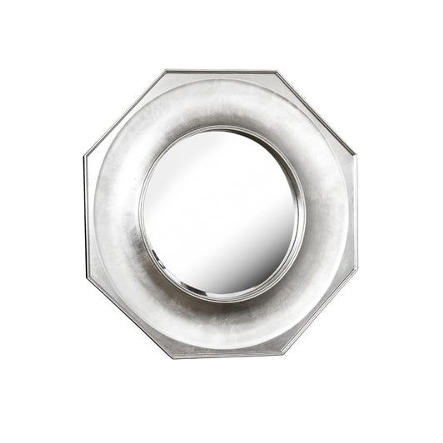 Octagonal Mirror in Silver gallery detail image