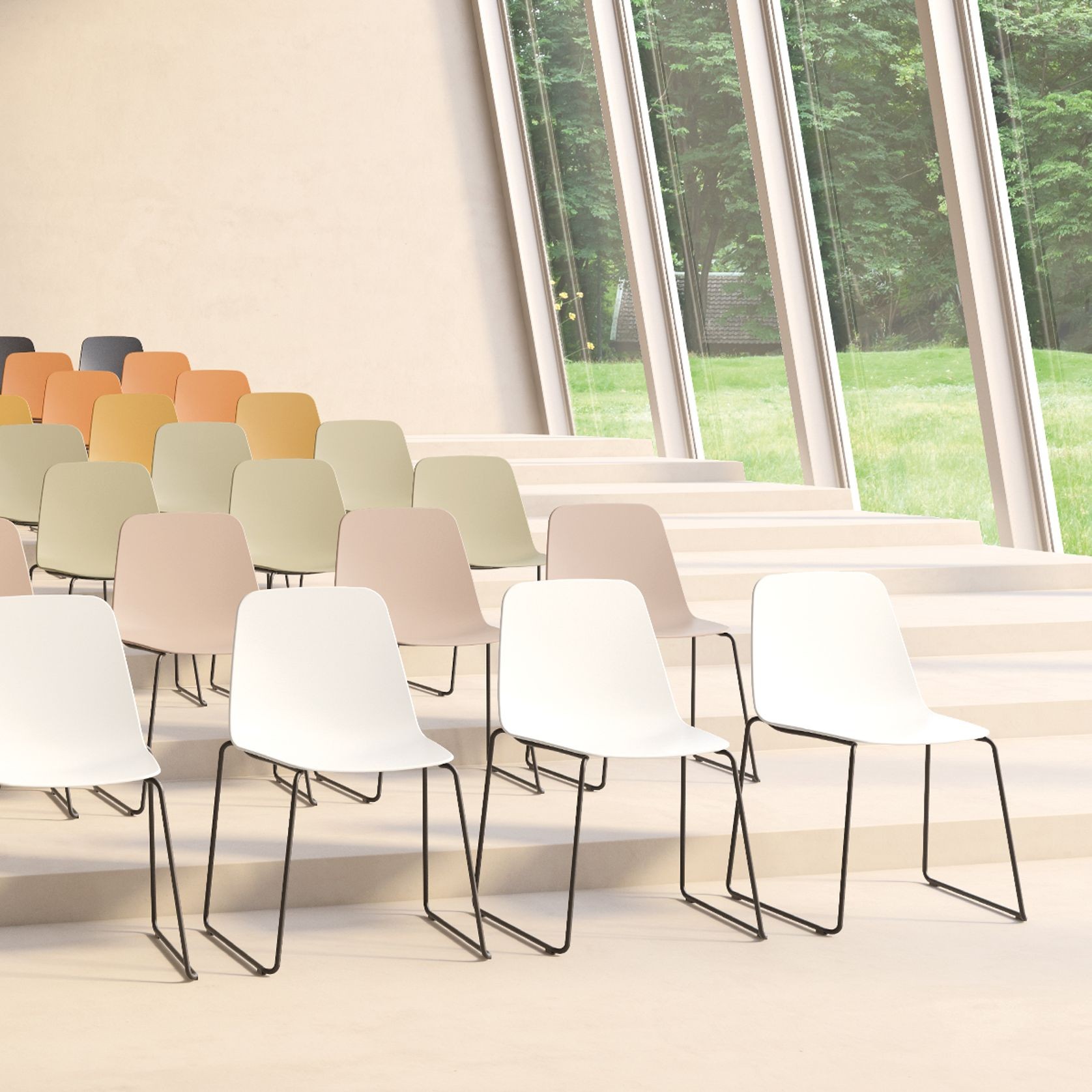 Maarten Plastic Chair - Sled gallery detail image