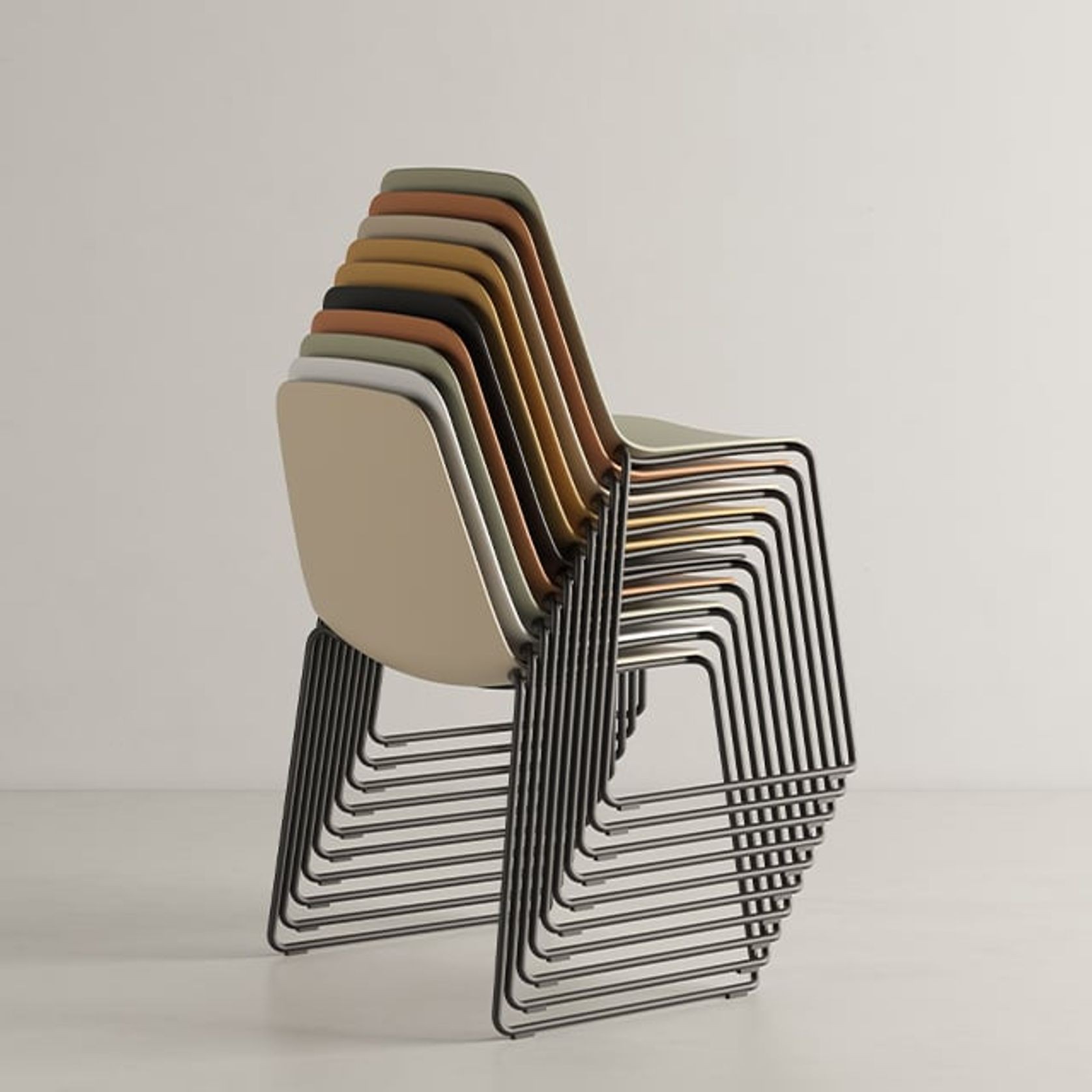Maarten Plastic Chair - Sled gallery detail image