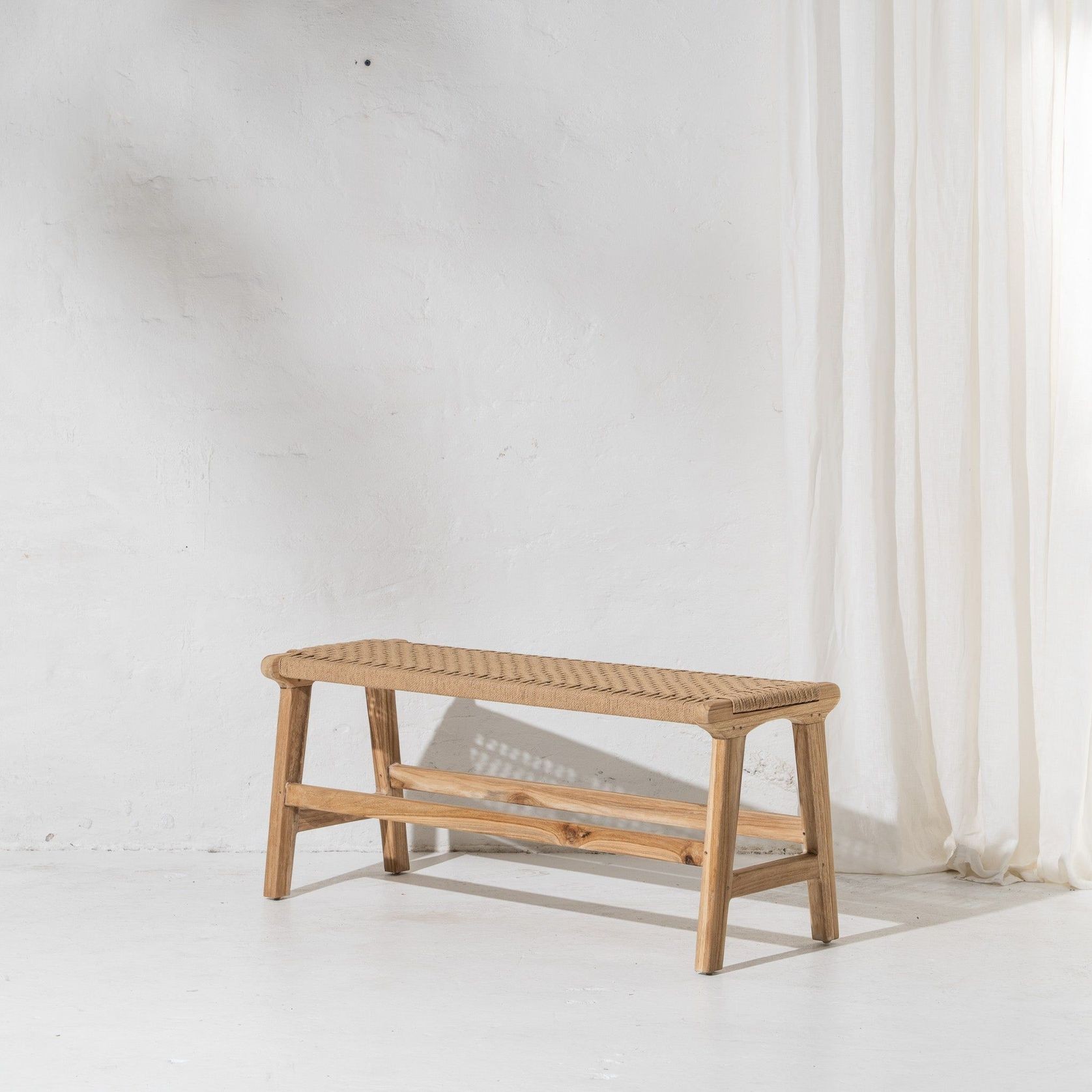 Mahina Woven Jute Bench Seat gallery detail image