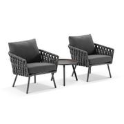 Malmo Lounge Chair Set - Charcoal gallery detail image