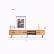 Malmo Natural Solid Oak Entertainment Unit Design Two gallery detail image