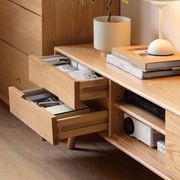 Malmo Natural Solid Oak Entertainment Unit Design Two gallery detail image