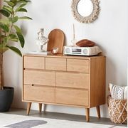 Malmo Natural Solid Oak 3+4 Drawers Chest gallery detail image