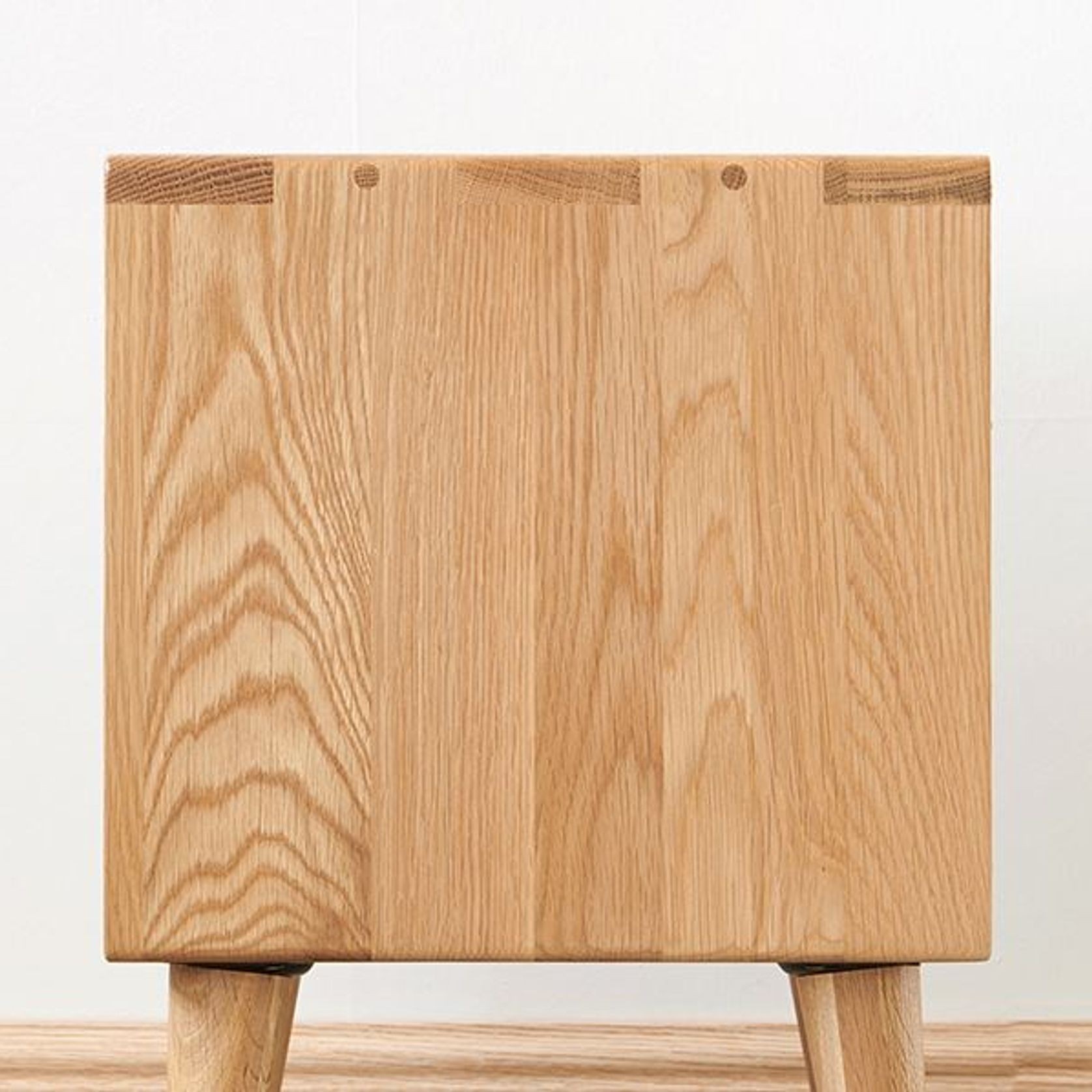 Malmo Natural Solid Oak Bedside Table Design 2 gallery detail image