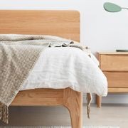 Berlin Natural Solid Oak Queen Size Bed gallery detail image