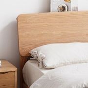 Berlin Natural Solid Oak Queen Size Bed gallery detail image