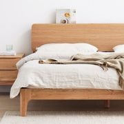 Berlin Natural Solid Oak Queen Size Bed gallery detail image