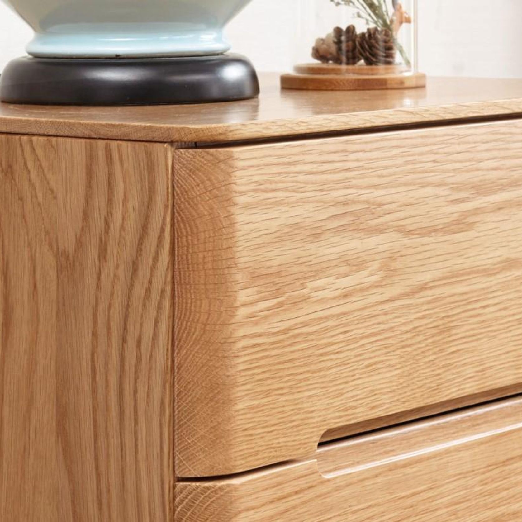 Manchester Natural Solid Oak Tall Boy Drawers gallery detail image