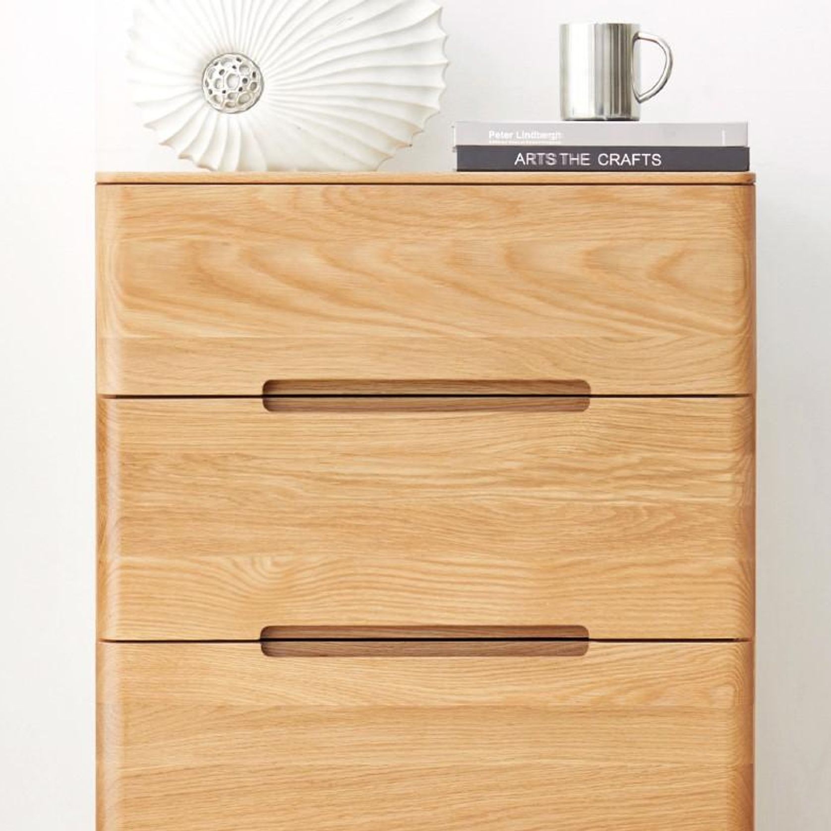 Manchester Natural Solid Oak Tall Boy Drawers gallery detail image