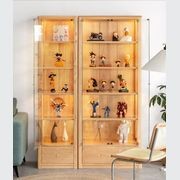 Marino Natural Solid Oak Full Glass Display Cabinet gallery detail image