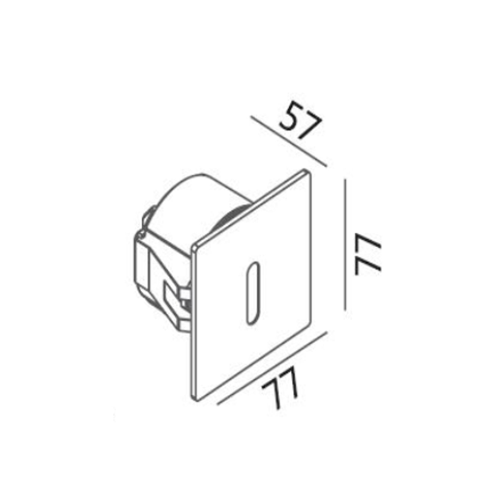Square Slot in Wall Light gallery detail image