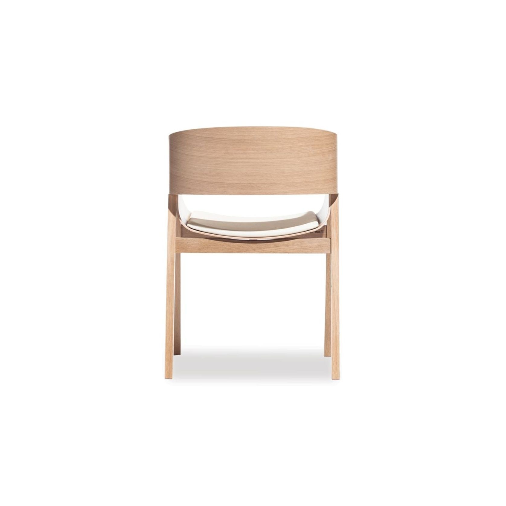 Merano Armchair - Natural Oak - White Pad - by TON gallery detail image