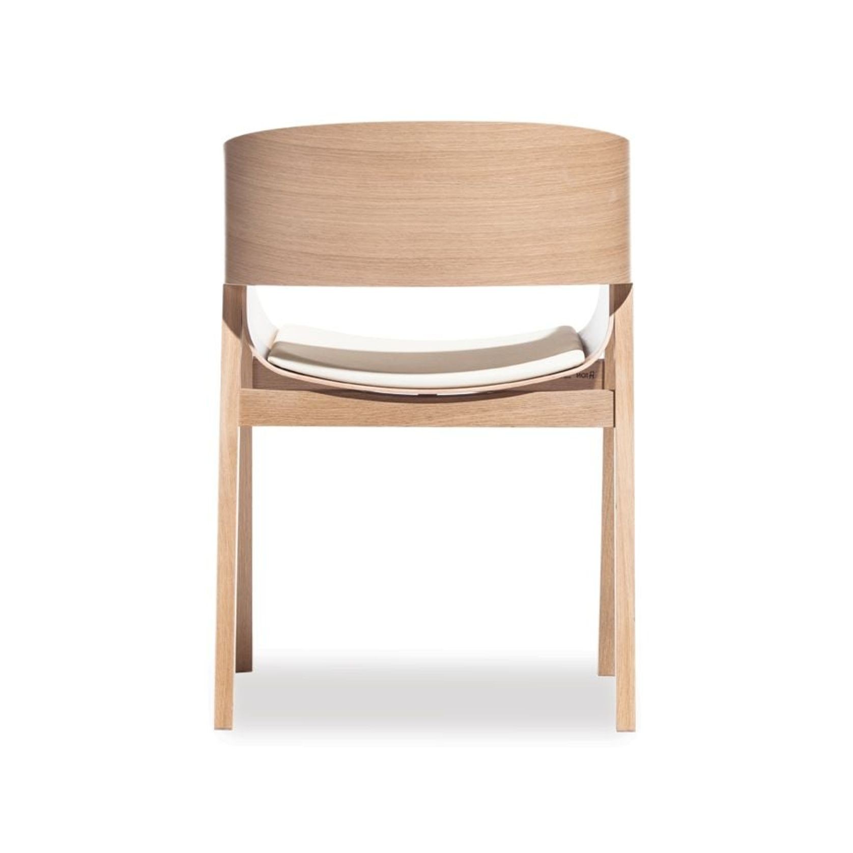 Merano Armchair - Natural Oak - White Pad - by TON gallery detail image