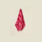 NZ Wool Throw - Stripe Pink | 100% Merino Wool gallery detail image