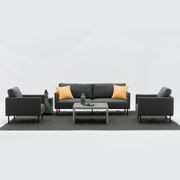 Milan 2-Seater Lounge Set - Black gallery detail image