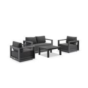 Milos 4pc Outdoor Aluminium Lounge Setting gallery detail image