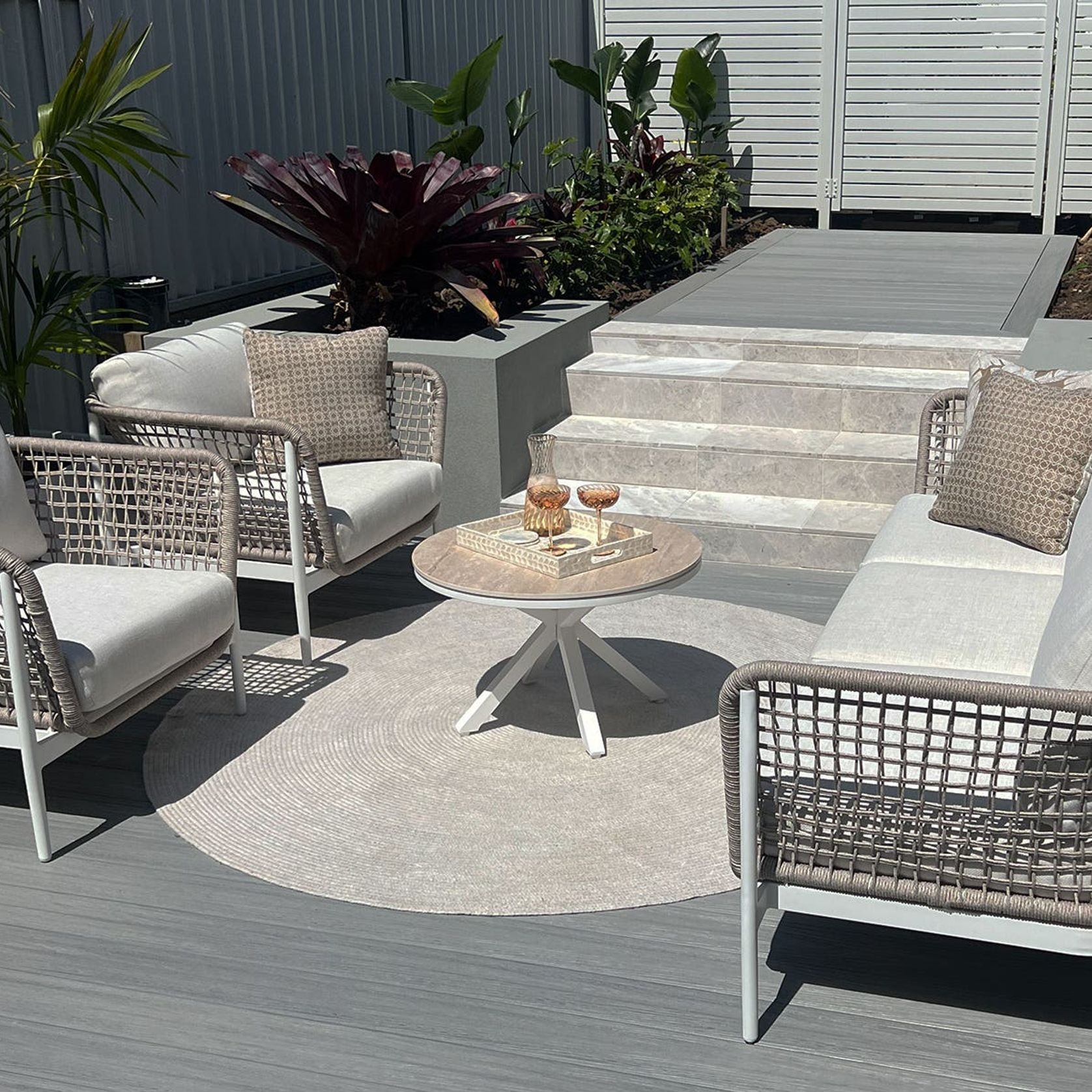 Mira 4pc Outdoor Lounge Setting gallery detail image